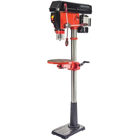 General International Drill Press 15"-16 Speed 5A Floor mount with laser and LED light DP2006